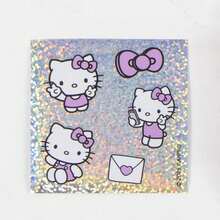 Hello Kitty Cerdá 女孩毛絨文具套裝 - 帶背包夾的鉛筆盒、迷你筆記本和粉紅色鋼筆，閃亮設計，官方授權，開學禮物 - 選項 2 - 查看 4