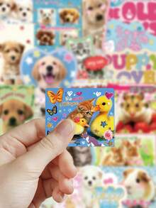 50pcs Japanese Animals Stickers For Laptop Storage Case, Scrapbook, Skateboard, Guitar Decor Diy Transparent Stickers - Japanese Animals - View 7