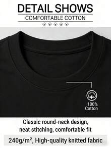 T-shirt casual da uomo e donna in stile anime, in metallo, 2025, rossa e nera, con design gotico di demone, testo giapponese e simbolo della luna, girocollo, maniche corte, comoda e traspirante - nero - Visualizzare 5