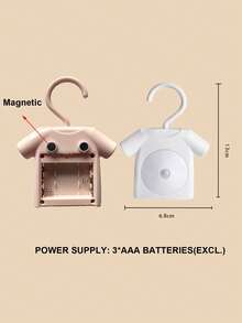 1pc Magnetic Hanging Clothes Shaped Motion Sensor LED Night Light, Bedside Auto Activate Sensor Lamp,Battery Powered, Attach To Metal Surfaces, Closet Cabinet Bedroom Hallway Indoor Decor Sensor Light - Clothes Hanger Lamp - View 12