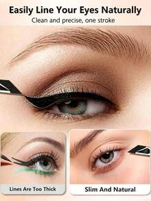14/5/1pc Precision Eye Makeup Brush Set, Soft Fiber Angled Eyebrow Brush And Ultra-Fine Eyeliner Brush, Multi-Purpose For Eyebrow Filling, Winged Eyeliner And Eyeshadow, Portable Compact Makeup Tool, Create Charming Eye Makeup, Ideal Travel Gift For Women And Girls - Multicolor - View 8
