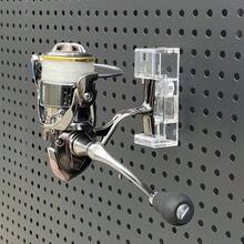10 st väggmonterat förvaringsställ för fiskespöle, multifunktionell hållare för baitcasting-, flug- och flottespöle, pegboard-väggpanel med hålplatta för förvaring och samling - Allmän modell (10 st) - Visa 7