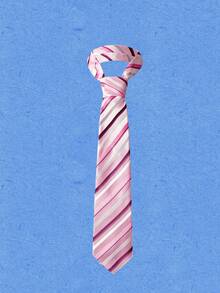 Popjeli 1pc Cute Pink Necktie Series, Polka Dot Panda Pattern, Suitable For JK Uniform And Daily Wear - Multicolor - View 3