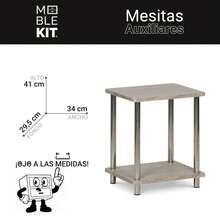 KIWI MOBLEKIT | Wooden And Metal Side Tables For Living Room Or Bedroom, Modern Functional Tables With Different Shapes And Heights, Fixed Or Folding Options For Home - 輔助桌 34x29.5x41 厘米 - 查看 3