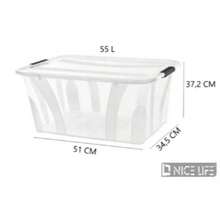 Large-Capacity Transparent Plastic Storage Box For Home Use, Including Toy And Snack Organizers, Baby Clothes Storage Boxes, And Miscellaneous Items Boxes. - A - View 9
