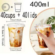 100pcs/50pcs/40/30/20/10pcs 500ml/400ml Transparent Cold Drink Cups With Lids, Thickened Leak-Proof Beverage Cups, Cups, Containers With Lids, Plastic Containers, Juice Cups, Coffee Cups, Suitable For Saudi Cafes Takeout, Iced Coffee, Bubble Tea, Fresh Fruit Juice, Milkshakes, Party Drinks, Material, Durable And Crack-Resistant, Plastic Boxes, Plastic Boxes With Lids, Cups, Juice Glasses - Clear - View 19