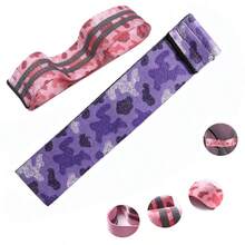 2 Levels Anti-Slip Hip Resistance Band Set, Suitable For Squats, Yoga, Glute & Leg Training Elastic Butt Lift Fitness Bands - Multicolor - View 7