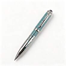 Luxury Metal Ballpoint Pen 3 Colors Green Black Blue Texture Silver Cap Executive Signature Smooth Writing Business Office Gift Pen Stationery For Men ﻿ - 148D - View 9