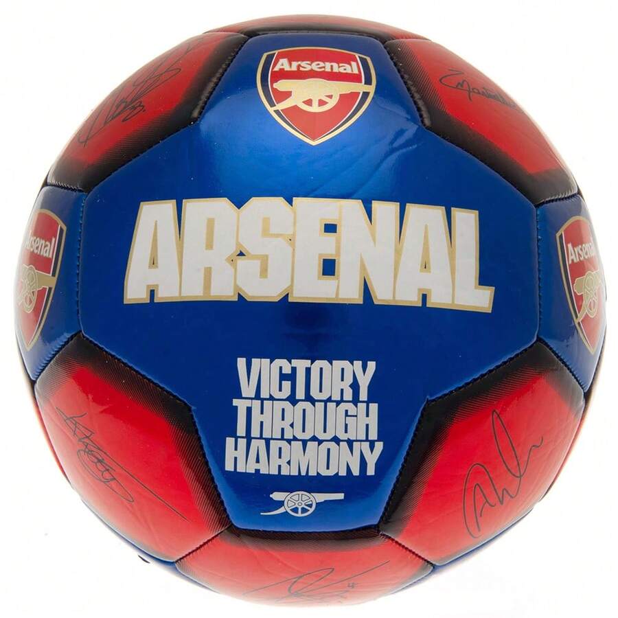 Arsenal FC Signature Football - Red/Blue - View 1