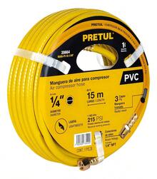 Pvc Hose For Compressor, 15 X 1/4, Pretul 20664 Yellow Color - Yellow - View 4