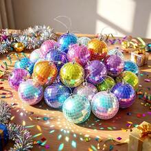 DHboying 2338pcs/Roll Self-Adhesive PET Iridescent Disco Ball Style Glass Mosaic Tiles (5x5mm) - Iridescent Reflective Mini Square Mirror Stickers; Suitable For DIY Crafts, Scrapbooking And Decoration; Indoor And Outdoor Use - Laser Multicolor Craft Decorative Mirror Sticker - View 5