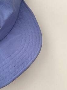 Vintage Letter Baseball Cap For Women, All-Season Student Versatile Duck Bill Cap, Breathable Wide Brim Mesh Cap, Niche Color Block Flat Brim Duck Bill Cap, Soft Top Large Logo Embroidered Letter Streetwear Baseball Cap, Face-Slimming Skater Hippie Chicks Style - Multicolor - View 8
