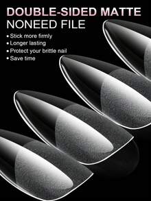 480pcs Transparent Soft Gel Nail Tips, Almond/Coffin/Square Semi-Matte False Nails, Suitable For Home DIY, Nail Salon Use, Wedding, Graduation Prom, Vacation And Party Nail Art Styling - View 8
