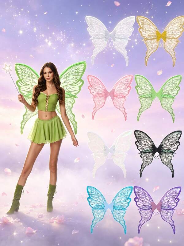Hot Foil Butterfly Fairy Wings Suitable For All Kinds Of Festive Bar Party Cosplay Props Music Festival Halloween