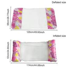 Nueva hamaca de agua flotante, silla de descanso plegable con respaldo inflable diseño de hoja de arce, cama de agua flotante - Multicolor - Ver 6