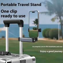 1PC Airplane Phone Holder, Portable Travel Desktop Stand, Supports 360° Multi-Directional Rotation, Pocket-Sized Foldable Multi-Purpose Tray Table, Train Travel Accessory - Multicolor - View 4