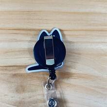 Cat Retractable D Card Holder Reel With Cute Cartoon Design, Nurse Hospital Badge Holder Office Lanyard 1pc - X1087 - View 2