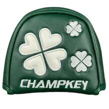 Clover Golf Putter Headcover With Magnetic Closure, Premium PU Leather Golf Club Head Cover, Embroidered Four Leaf Clover Design, Protective Putter Cover For Men Golfers, Golf Accessories Gift - D - View 4