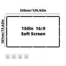 Pantalla de proyección blanca de 60-120 pulgadas, pantalla de cine de alta definición 16:9 montada en la pared, plegable y antiarrugas, adecuada para exteriores, interiores, camping y salas de reuniones, fácil de transportar y conveniente de llevar - Unitalla - Ver 19