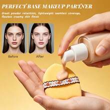 BS-MALL Enjoy Makeup Application Super Soft Cushion Puff Rocket Puff Marshmallow Puff Skin Tone Coffee Color Dry & Wet Dual-Use Foundation Makeup Sponge - Multicolor - View 7