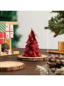 1PC Snowflake Christmas Tree Shaped Scented Candle Home Decor Ornament Gift Box, Christmas Gift, Christmas Scented Ornament, 2 Packaging Styles Randomly Shipped - 1PC - View 11