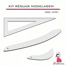 Kit 3 Réguas Modelagem Acrilico z1 - A - Visão 1