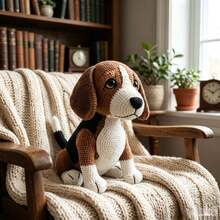 1pc Lazy Dachshund & Beagle Crochet Kit (Semi-Finished, Simple Hand Crochet Required)! Beginner DIY Crochet Set With Step-By-Step Guide And English Instructions, Cute Desktop Home Decor, Perfect As Holiday And Birthday Gift For Family And Friends - DIY Crochet Kit - View 5