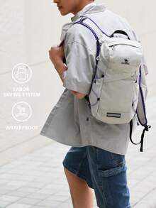 CAMEL CROWN Foldable Large Capacity Travel Backpack Short Trip Fitness Storage Bag - Wisteria Ash - View 6