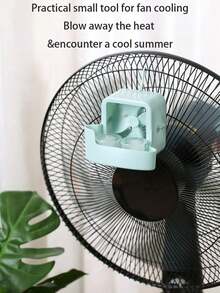 1pc Hanging Ice Box Cooling Fan Clip-On Cooler With Ice Tray, Suitable For Standing Fan, Summer Heat Dissipation, Mini Evaporative Cooling Box, Can Hold Ice Cubes, Suitable For Home And Outdoor Cooling, Home Decor And Accessories, Autumn Decoration, Summer Holiday Essentials, Home Decor - Multicolor - View 6