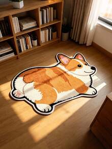 1pc Corgi Puppy Cute Decorative Rug, Warm And Soft Decorative Floor Mat, Perfect For Daily Home And Holiday Decoration, Decorative Rug, Bedroom Decor, Small Rug, Carpet, Home Decor, Living Room Rug, Living Room Small Rug, Bedroom Rug, Living Room Home Decor, Outdoor Rug, Washable Rug - Multicolor - View 8