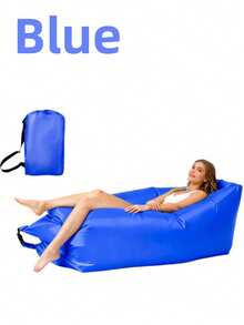 1pc Portable Foldable Inflatable Sofa, Single Person Slouchy Inflatable Lounge Chair, Lightweight Outdoor Inflatable Sofa, Suitable For Nap, Music Festival, Camping, Picnic, Suitable For Yard, Beach, Park, Backyard And Home Gathering - Multicolor - View 15