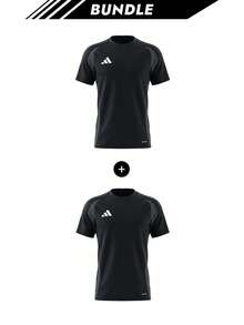 Adidas [حزمة] قميص مباراة المنافسة تيرو 24 للرجال أسود X 2 - الأسود - مشاهدة 1