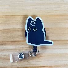Cat Retractable D Card Holder Reel With Cute Cartoon Design, Nurse Hospital Badge Holder Office Lanyard 1pc - X1087 - View 7