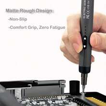 Mini electric screwdriver pen set, precision cordless power screwdriver with storage case for multiple magnetic bits, portable repair tool for DIY maintenance of mobile phones, laptops, watches and other electronic devices - Grau - Übersicht 6