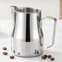 Milk Frothing Pitcher, 10oz/300ml Stainless Steel Coffee Frothing Pitcher With Handle, Milk Steaming Pitcher Latte Art Cup, Coffee Espresso Accessories For Home Cafe Bar Restaurant Hotel - Multicolor - View 9