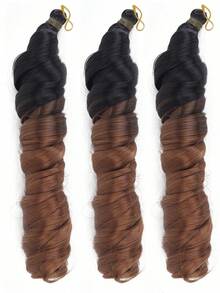 3pcs/Pack 24 Inch Pre-Stretched French Curl Crochet Braids, Loose Wave Synthetic Curly Hair, Suitable For Women - Multicolor - View 21