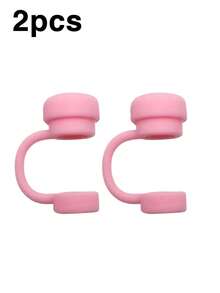 6pcs/2pcs Reusable Silicone Straw Caps, Compatible With Stanley Cups, Anti-Spill Anti-Leak Anti-Splash Anti-Dust Straw Covers, Suitable For Back To School Season - Multicolor - View 16
