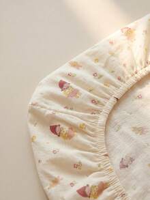 1pc Cute Cartoon Pattern Soft Comfortable Breathable Gauze Baby Bed Sheet - Red Hat Girl - View 4