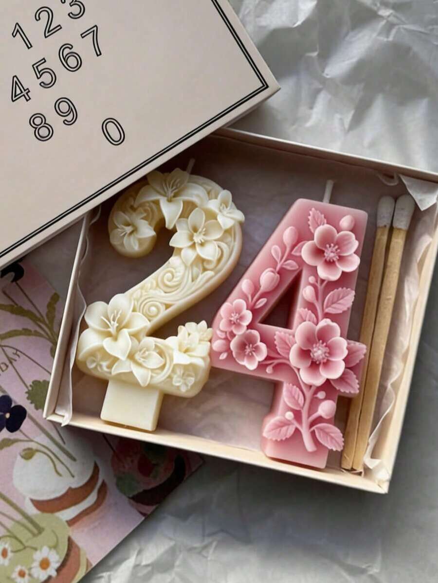 1pc Silicone Number Cake Mold, For Birthday Wedding Party Decoration, Suitable For Candles, Epoxy Resin, Soap, Plaster DIY Crafts, Anniversary, Mother's Day, Birthday Party - A - View 1