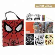 Cerdá SPIDERMAN 兒童蜘蛛人著色活動背包套裝 - 漫威手工套裝，含馬克筆和著色紙，均碼，紅色，是送禮和旅行的理想之選 - 選項 2 - 查看 1