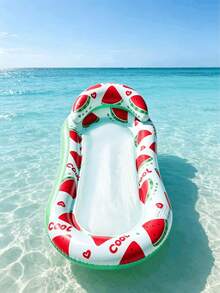 1pc Inflatable Water Float, Lemon And Watermelon Elements, PVC Material, Adult With Pillow Mesh, Inflatable Style, Water Float, Pool Float, Water Hammock, Water Lounge Chair, Outdoor Pool, Beach, Lake Vacation, Sunbathing, Party Water Play, 2026 Summer Viral Hot Item, Outdoor Cooling Gadget - Multicolor - View 7