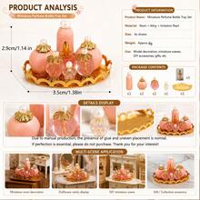 Miniature Perfume Tray Set, Dollhouse Furniture Decor, DIY Customizable! - Pink - View 4