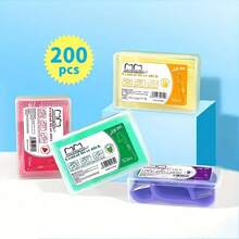 25pcs Dental Floss Picks, Assorted Fruit Flavors Like Strawberry, Blueberry, Mint, Grape And Mint, Individually Wrapped, Convenient For Travel And Daily Oral Hygiene - Multicolor - View 2
