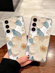 1件裝頂級花卉繁榮油畫軟手機殼保護套，適用於 Honor Galaxy A04e/12/A13/A14/A34/A50/A52/A53/A54/S21/S22/S23/S24/S25/S25Ultra/S26/S26 PLUS/S26 ULTRA/ 6A/7A/8A/ 12T/13T - 無色 - 查看 2