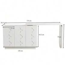 Desk, Rotating L-Shaped Corner Computer Desk, Office Desk, Dressing Table, White 110 Cm - 白色 - 查看 11