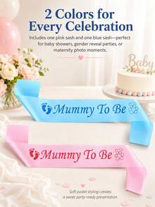 Tirante para el hombro "Mamá por nacer"para baby shower - Multicolor - Ver 2