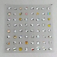 10pcs Cute Snoopy Transparent Decorative Nail Stickers, Perfect Small Gifts For Fans, Family And Friends [Random Style] - Multicolor - View 3