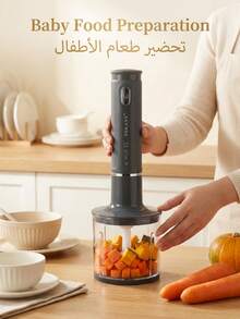 SOKANY Blender, Hand Blender, 4-In-1 Hand Blender Set, Includes Multi-Function Blending Rod, Whisk, Chopper And Measuring Cup, Suitable For Food Processing And Mixing. - EU C Type Plug(220-240V) - View 3