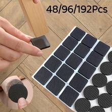 48/96/192Pcs Plastic Silent Chair Leg Protectors - Anti-Slip Noise-Reducing Furniture Pads, Suitable For Dining Chairs And Tables, Dark Brown, Durable Plastic Material, Furniture Protection, Modern Aesthetic, Plastic Structure, Chair Leg Protectors - Multicolor - View 2
