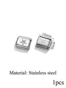 1 Piece Of Stainless Steel Star Shaped Circular Italian Module Watch Strap Pendant For DIYbracelet Making Kit - Watch Strap - View 24
